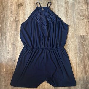 Adorable navy romper